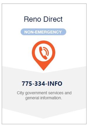 Non-emergency Reno Direct 775-334-INFO